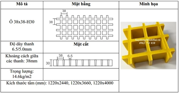 Tấm FRP sợi thủy tinh