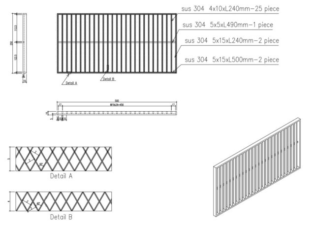 tấm Grating inox